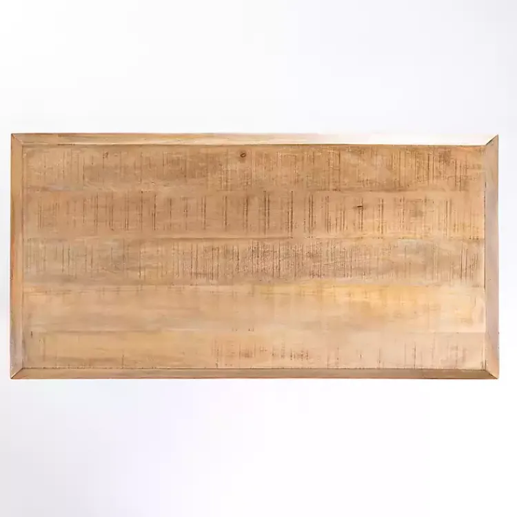 Coffee Tables-Kirklands Home Natural Wood Hughes Coffee Table Tan