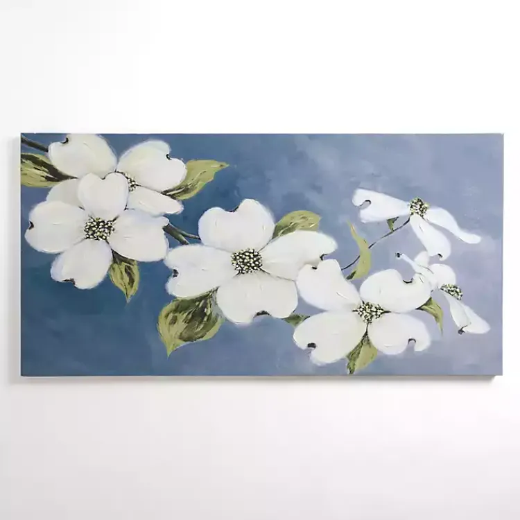 Canvas Art-Kirklands Home Dogwood on Blue Canvas Art Print