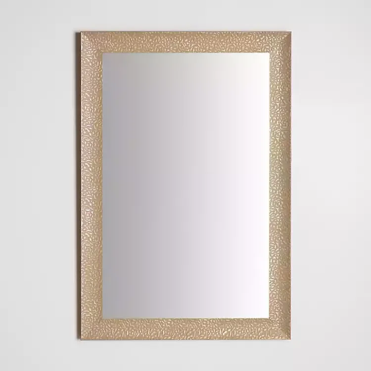 Framed Mirrors-Kirklands Home Buff Textured Astrid Profile Mirror