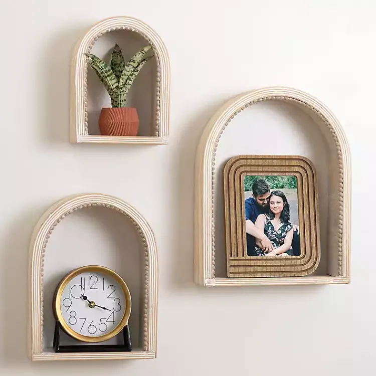 Shelves-Kirklands Home Amalie Beaded Arch Shelves, Set of 3
