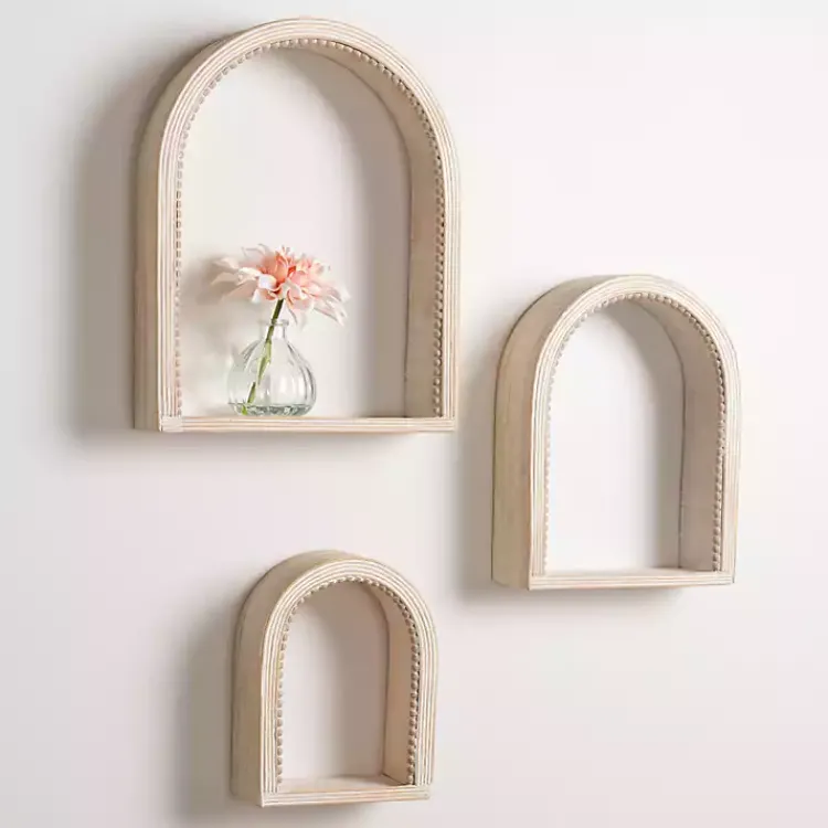 Shelves-Kirklands Home Amalie Beaded Arch Shelves, Set of 3
