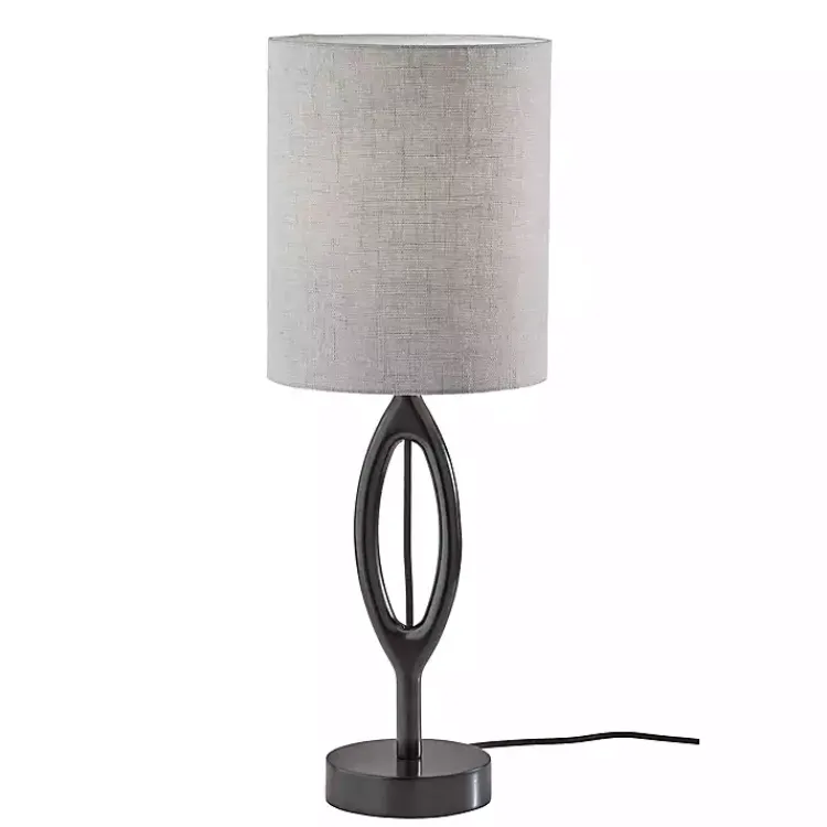 Table Lamps-Kirklands Home Black Mayfair Open Table Lamp Gray