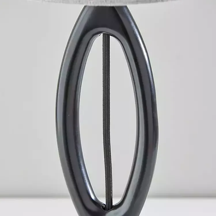 Table Lamps-Kirklands Home Black Mayfair Open Table Lamp Gray