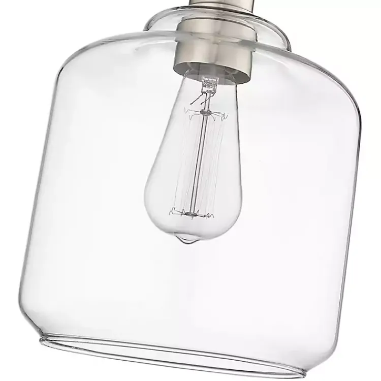 Chandeliers & Pendant Lighting-Kirklands Home Asheville Glass Globe Pendant Light Silver