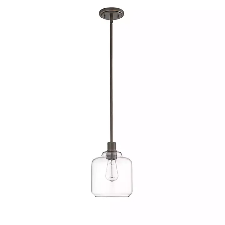 Chandeliers & Pendant Lighting-Kirklands Home Asheville Bronze Glass Globe Pendant Light Brown