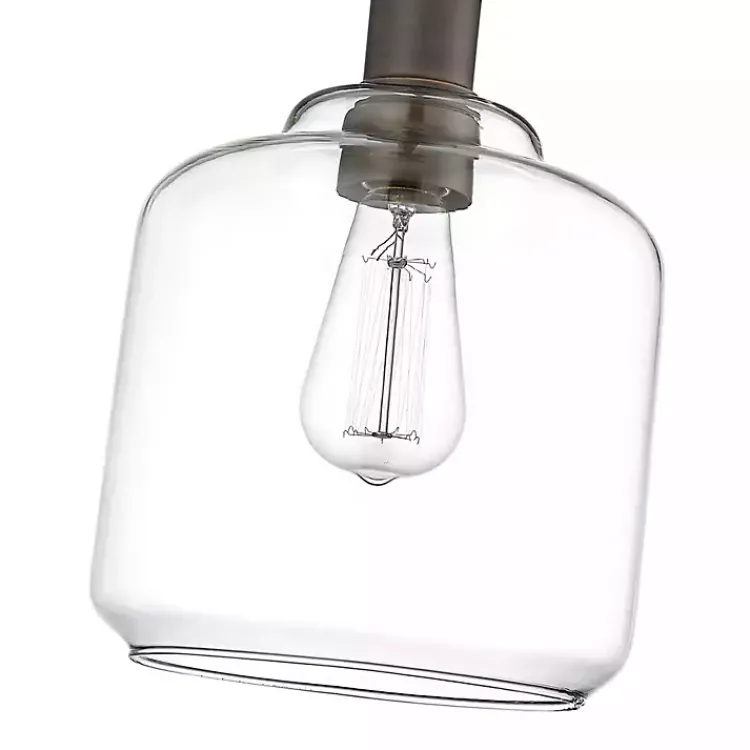 Chandeliers & Pendant Lighting-Kirklands Home Asheville Bronze Glass Globe Pendant Light Brown