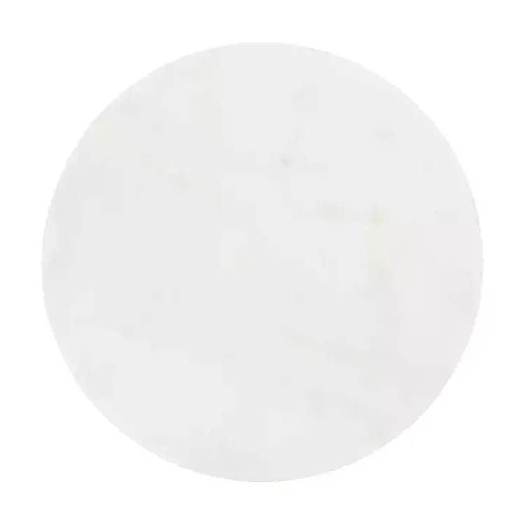 Accent & End Tables-Kirklands Home White Marble Nesting Accent Tables, Set of 2 Black