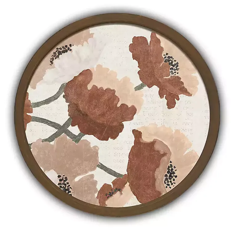Framed Art-Kirklands Home Spice Tone Florals Brown Framed Art Print