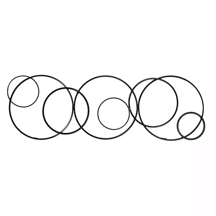 Wall Plaques-Kirklands Home Abstract Circle Chain Wall Plaque Black