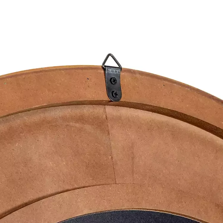 Decorative Mirrors-Kirklands Home Round Elyas Natural Rattan Wall Mirror