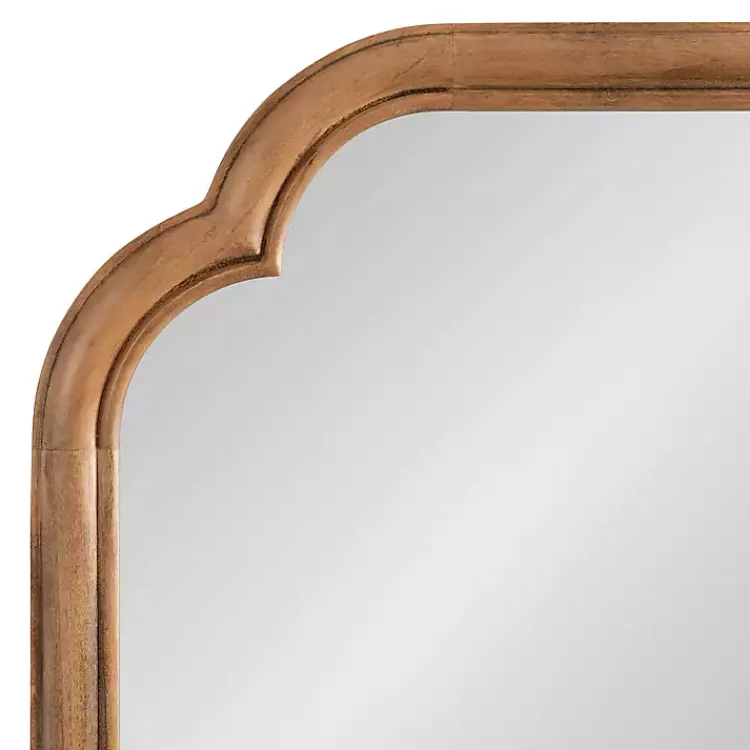 Decorative Mirrors-Kirklands Home Rustic Wood Scallop Wall Mirror