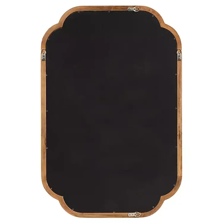 Decorative Mirrors-Kirklands Home Rustic Wood Scallop Wall Mirror