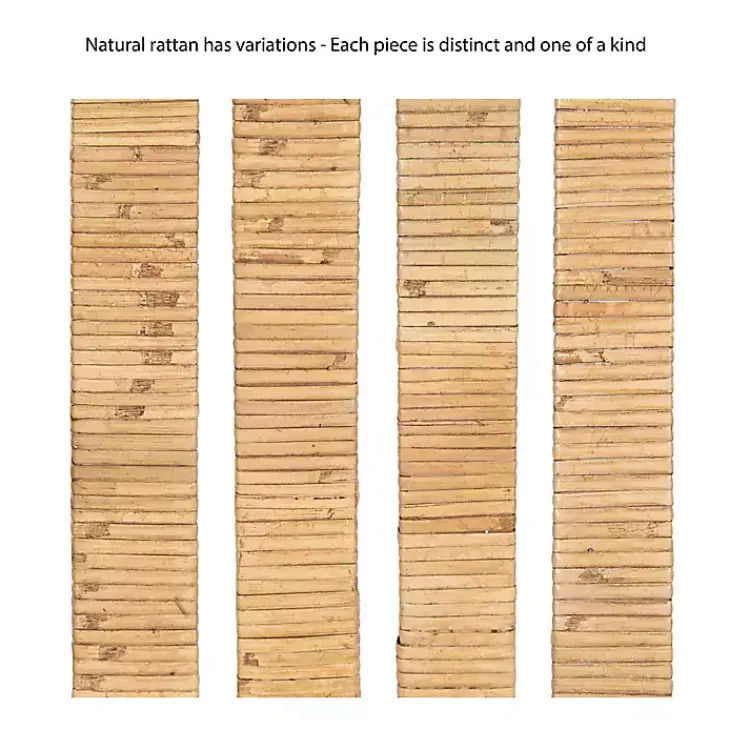 Decorative Mirrors-Kirklands Home Natural Rattan Rounded Rectangle Wall Mirror