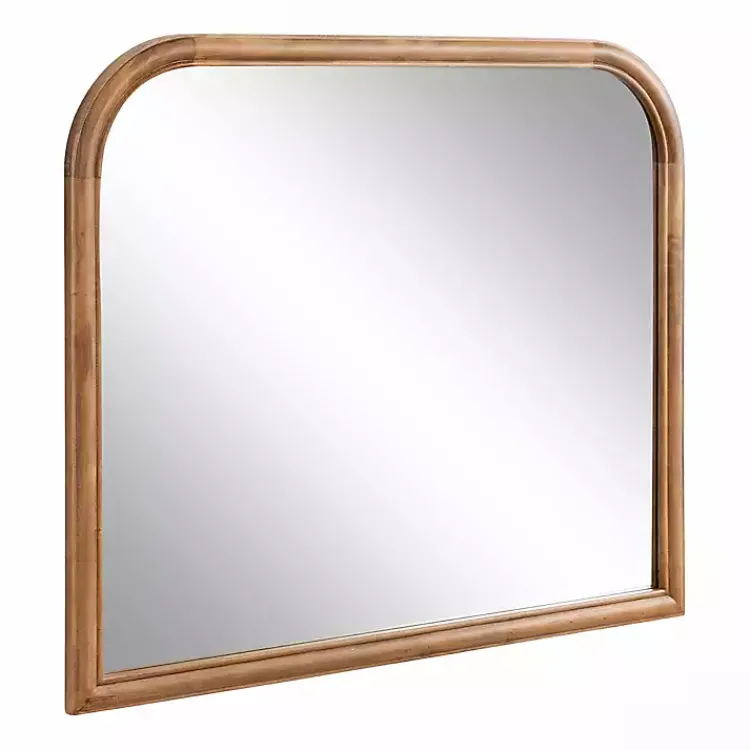 Decorative Mirrors-Kirklands Home Rustic Brown Wide Arch Wall Mirror