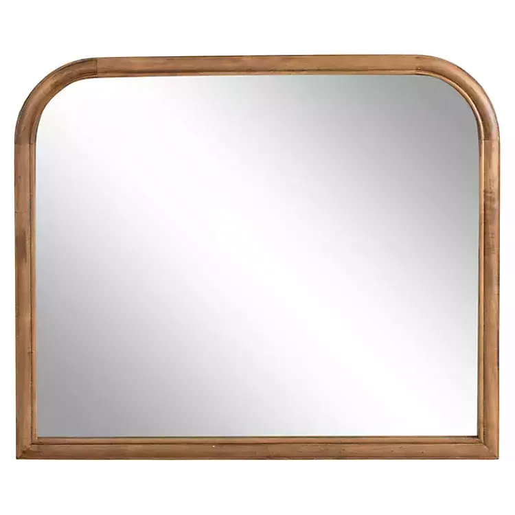Decorative Mirrors-Kirklands Home Rustic Brown Wide Arch Wall Mirror