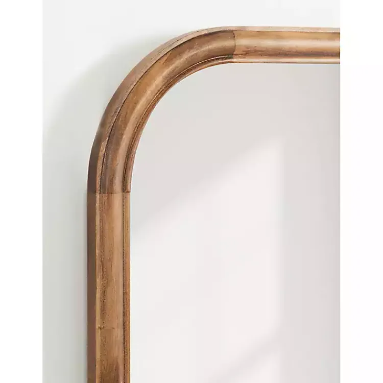 Decorative Mirrors-Kirklands Home Rustic Brown Wide Arch Wall Mirror