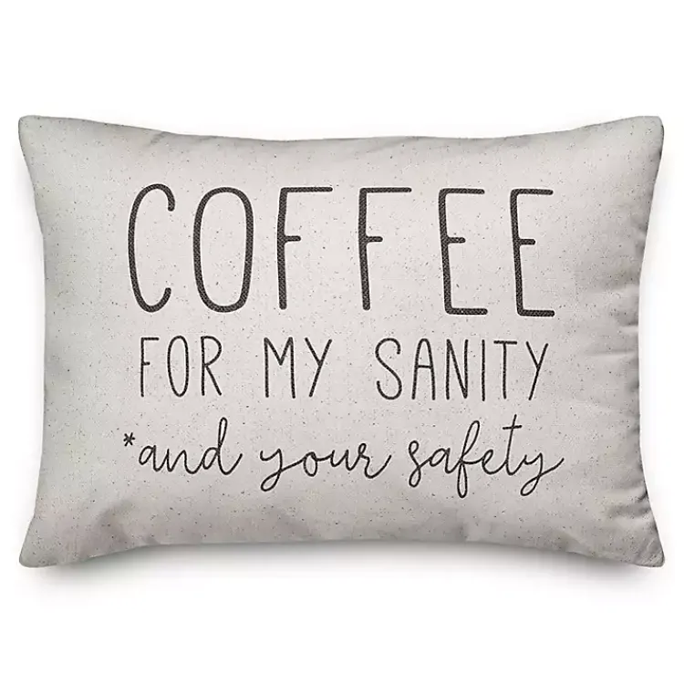 Outdoor Cushions & Pillows-Kirklands Home Coffee For My Sanity Indoor/Outdoor Lumbar Pillow