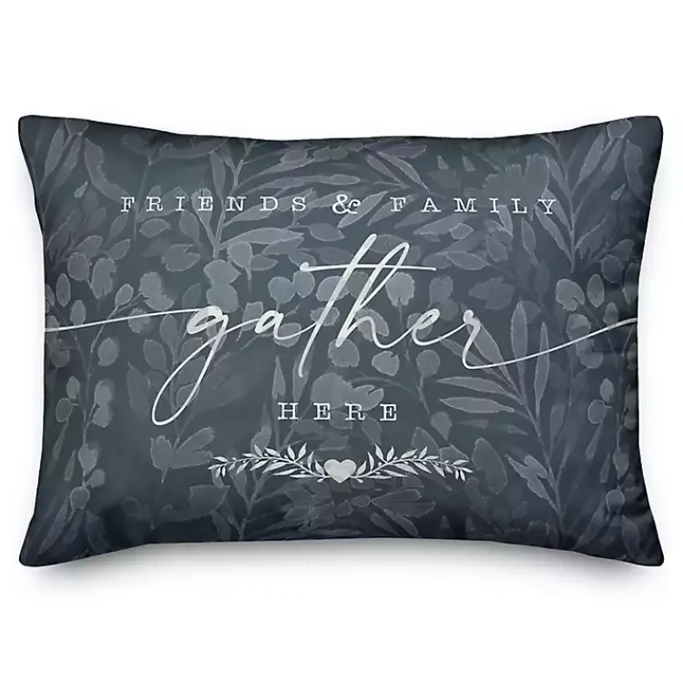 Outdoor Cushions & Pillows-Kirklands Home Friends & Family Indoor/Outdoor Lumbar Pillow