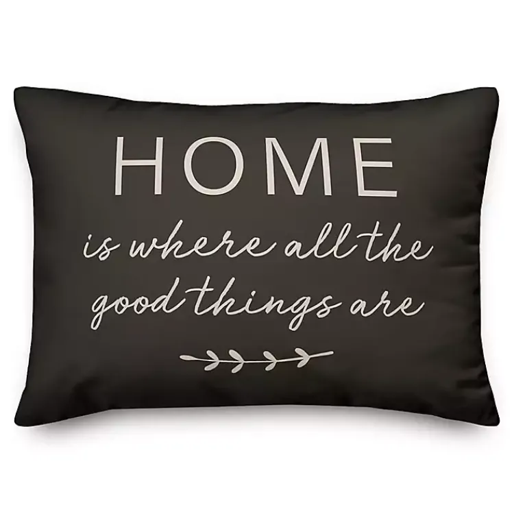 Outdoor Cushions & Pillows-Kirklands Home Where Good Things Are Indoor/Outdoor Lumbar Pillow