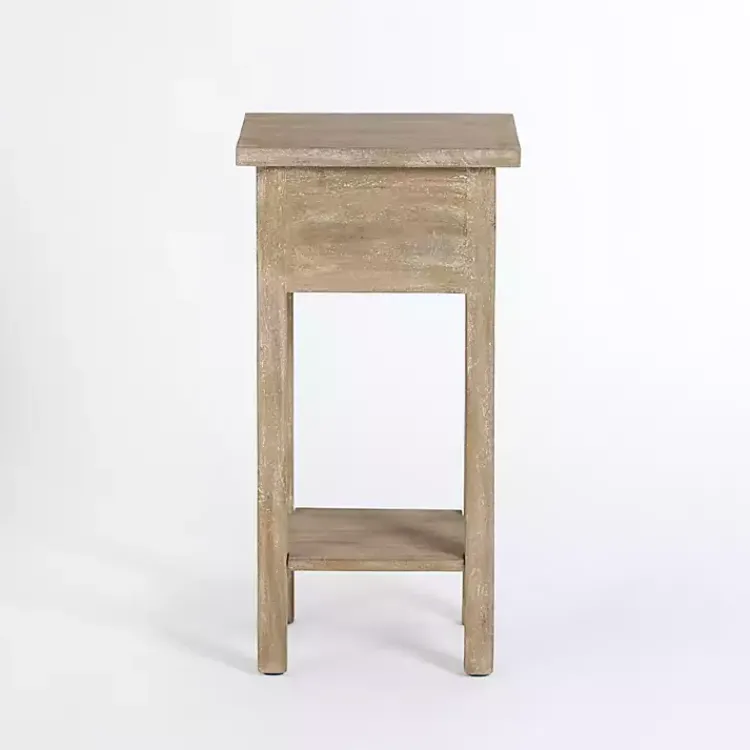 Accent & End Tables-Kirklands Home Leo Natural Wood Accent Table Tan
