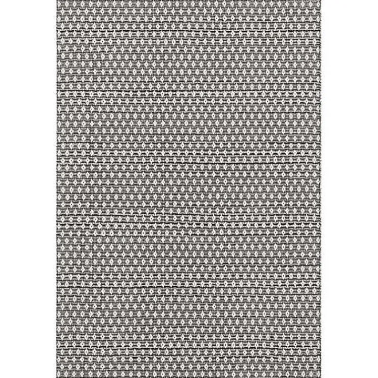 Area Rugs-Kirklands Home Black and Ivory Dainty Diamond Area Rug, 4x6