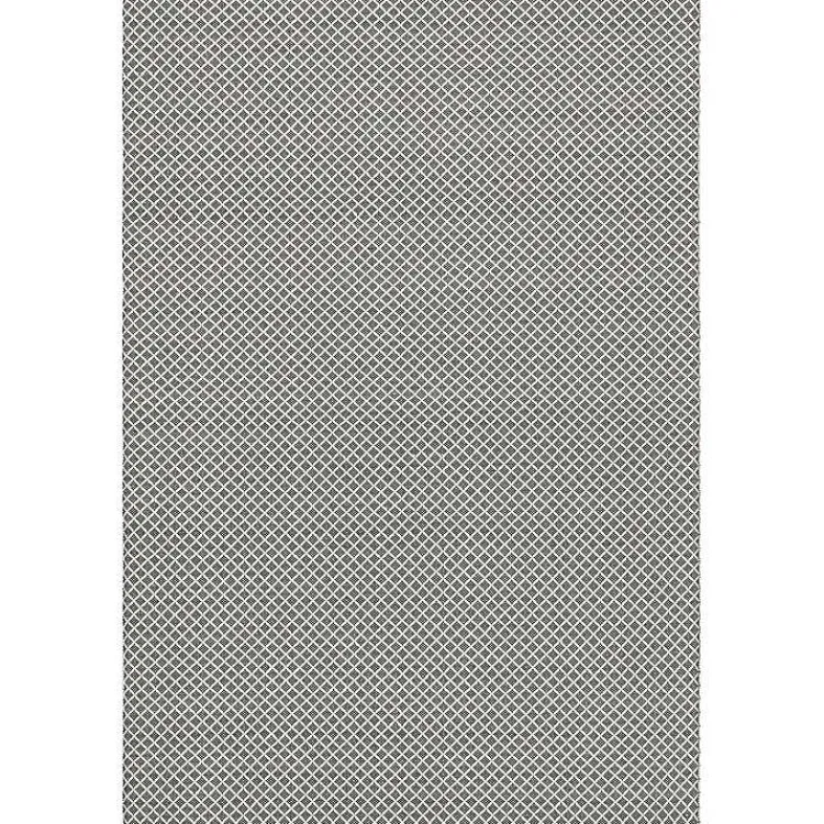 Area Rugs-Kirklands Home Gray & White Trellis Indoor/Outdoor Rug, 4x6