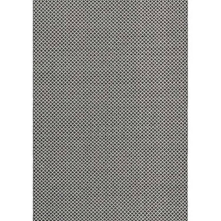 Area Rugs-Kirklands Home Black & White Trellis Indoor/Outdoor Rug, 5x8