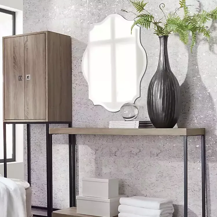 Decorative Mirrors-Kirklands Home Scalloped Rectangular Frameless Wall Mirror