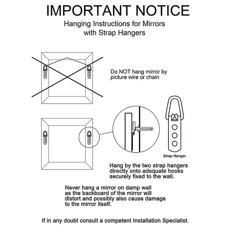 Decorative Mirrors-Kirklands Home Scalloped Rectangular Frameless Wall Mirror