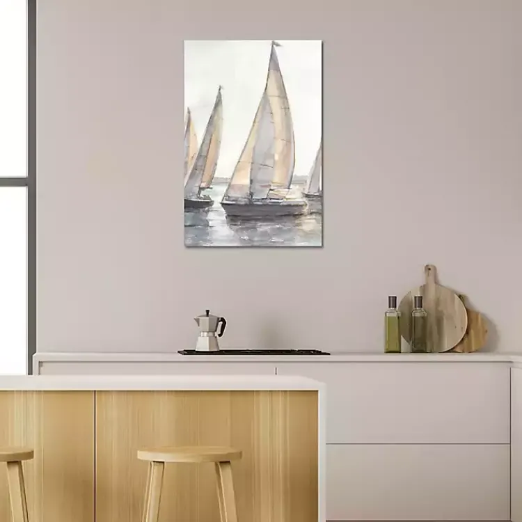 Canvas Art-Kirklands Home Plein Air Sailboats Canvas Art Print
