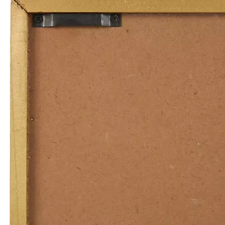 Wall Plaques-Kirklands Home Gold Metal Leaves Framed Wall Plaques, Set of 2