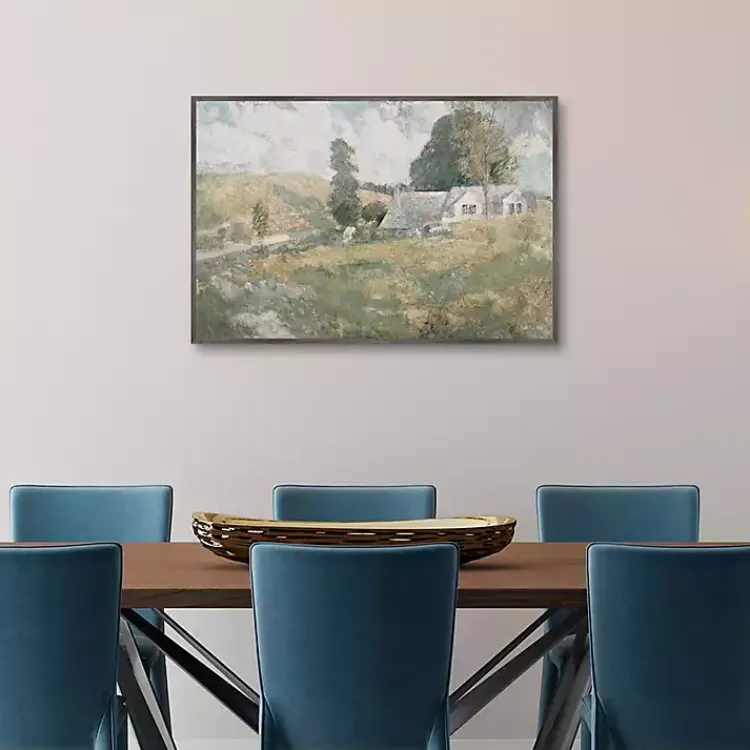 Canvas Art-Kirklands Home Soft Spring Landscape Framed Canvas Art Print Green