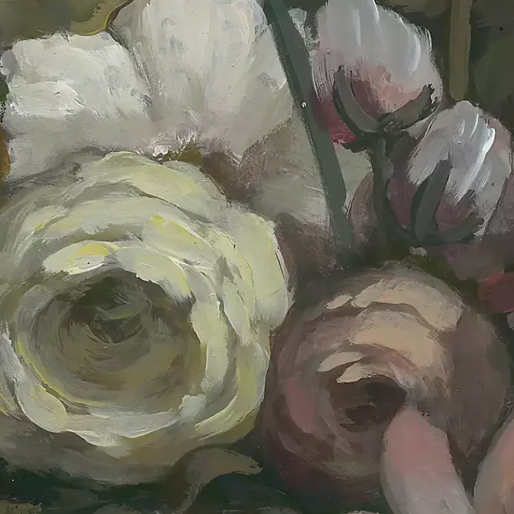 Canvas Art-Kirklands Home Moody Floral Bouquet Framed Canvas Art Print Multi