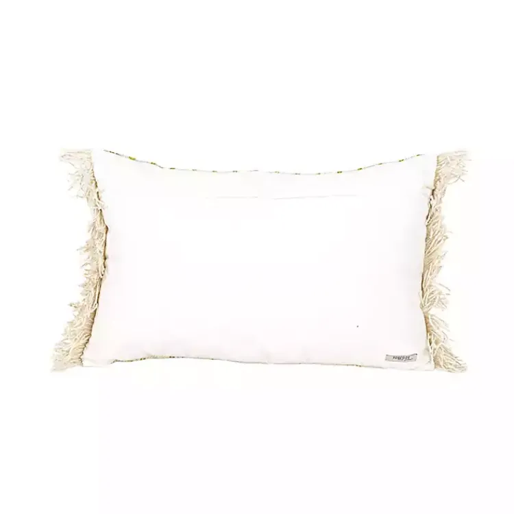 Outdoor Cushions & Pillows-Kirklands Home Mustard Geometric Floral Indoor/Outdoor Pillow