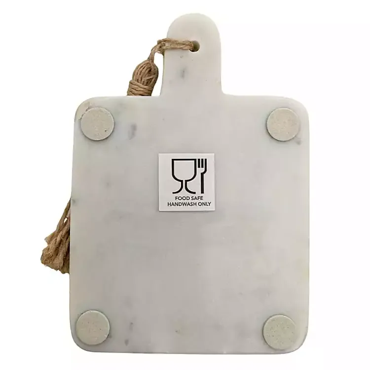 Kitchen Accessories-Kirklands Home Marble and Jute Spoon Rest White