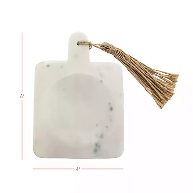 Kitchen Accessories-Kirklands Home Marble and Jute Spoon Rest White