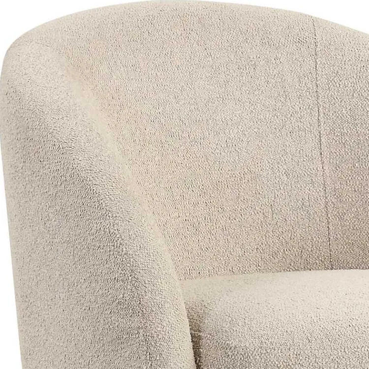 Accent Chairs-Kirklands Home Khaki Boucle Danielle Accent Chair Tan