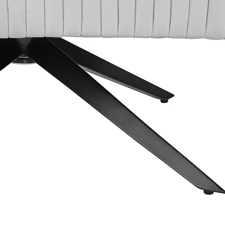 Accent Chairs-Kirklands Home Velvet Swivel Accent Chair Gray