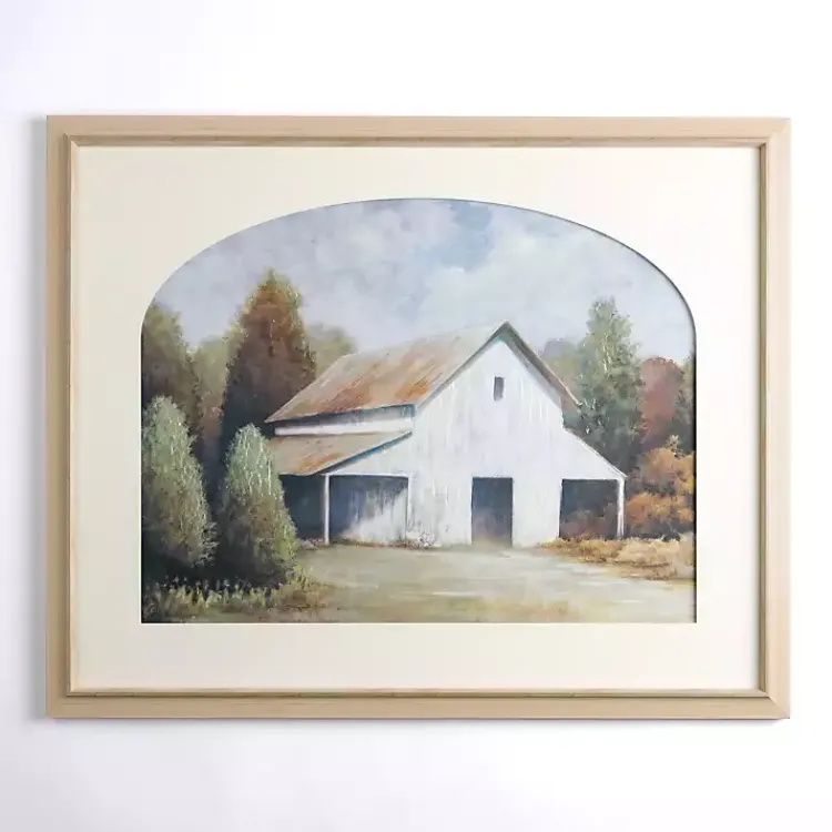 Framed Art-Kirklands Home Barn with Arched Mat Framed Art Print