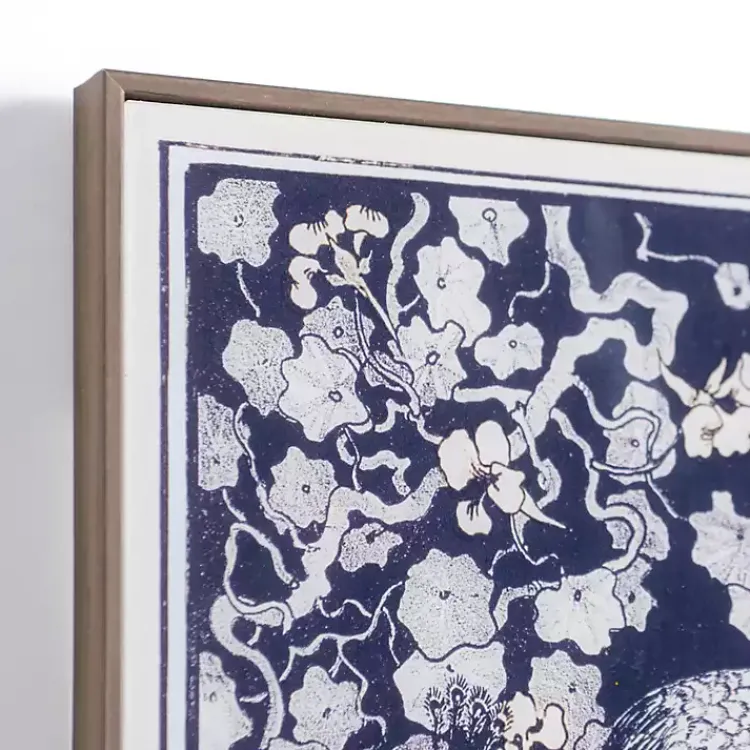 Framed Art-Kirklands Home Navy Peacock Framed Art Print