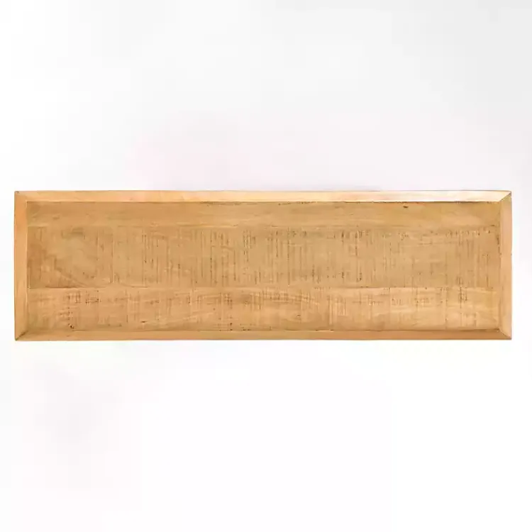 Cabinets & Sideboards-Kirklands Home Natural Wood Hughes Sliding Door Cabinet Tan