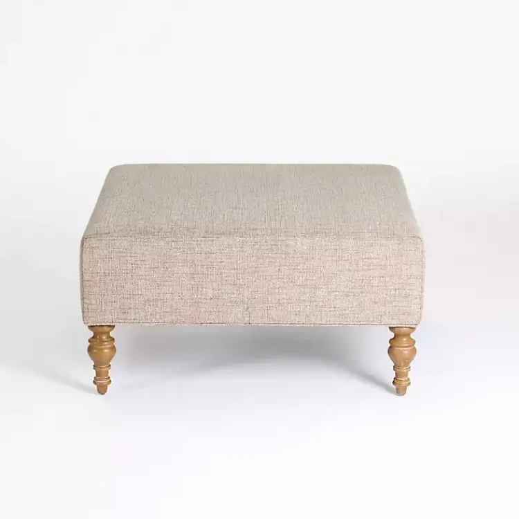 Coffee Tables-Kirklands Home Sand Upholstered Chanson Coffee Table Ottoman Tan