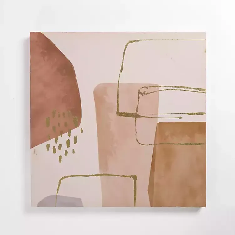 Canvas Art-Kirklands Home Autumn Abstract Canvas Art Print Pink