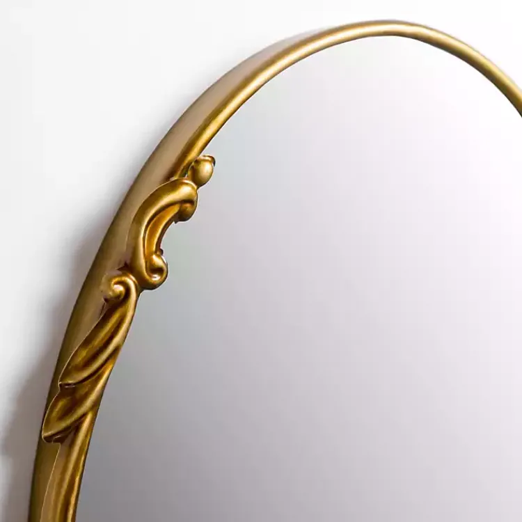 Decorative Mirrors-Kirklands Home Oval Louisa Gold Wall Mirror