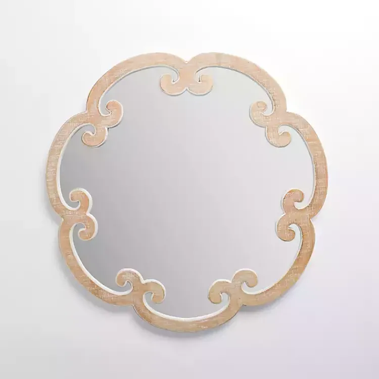 Decorative Mirrors-Kirklands Home Juliette Curled Frame Wood Wall Mirror