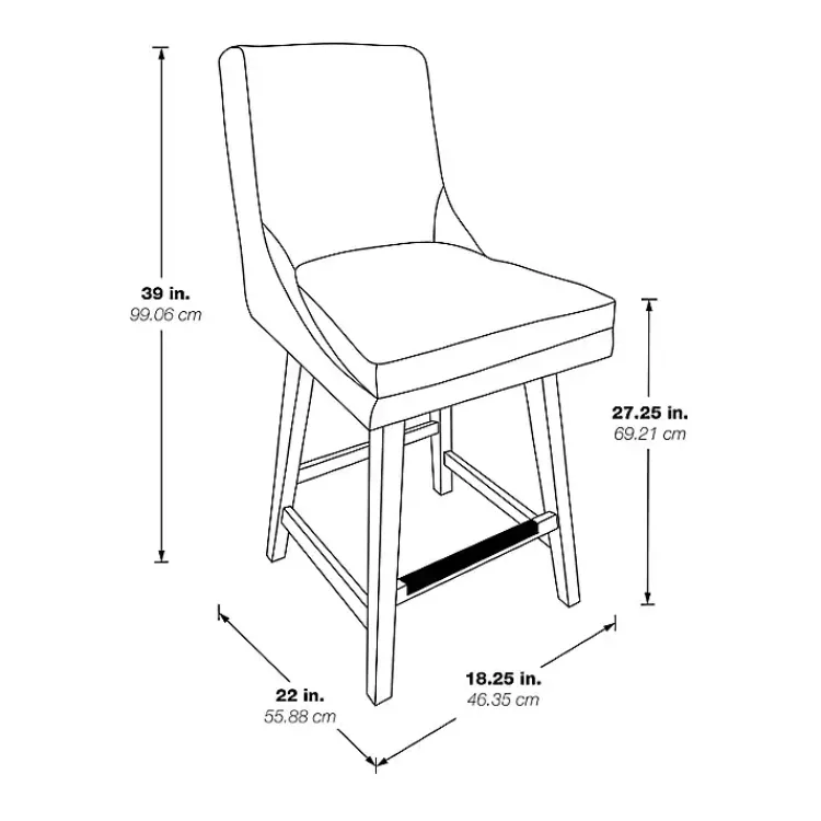 Bar Stools & Counter Height Stools-Kirklands Home Faux Leather Alli Swivel Counter Stool Brown