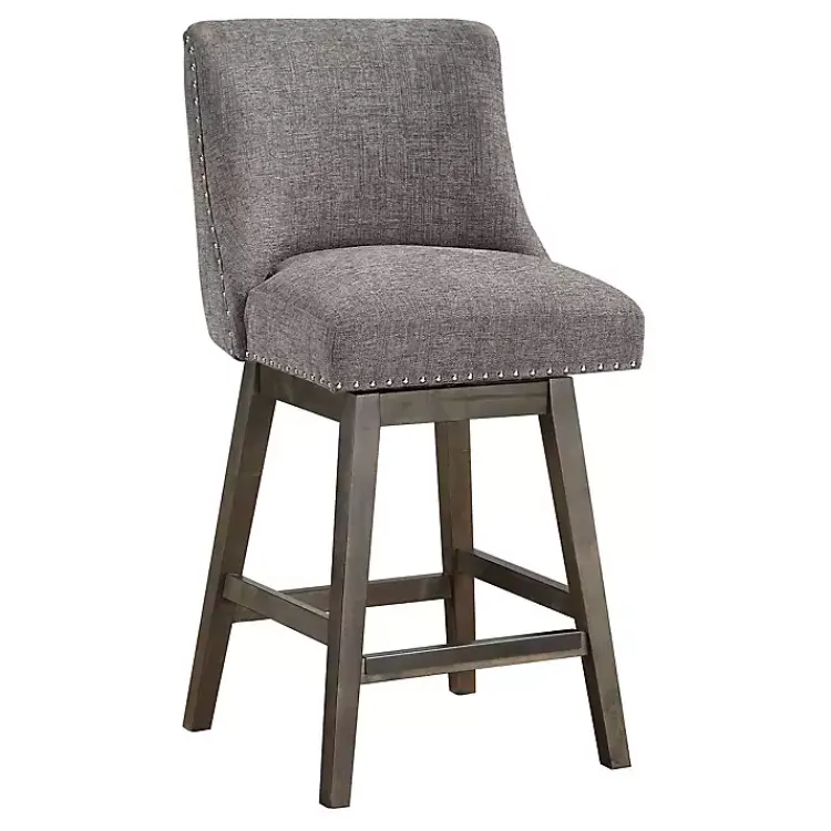 Bar Stools & Counter Height Stools-Kirklands Home Charcoal Greenfield Counter Stool Gray