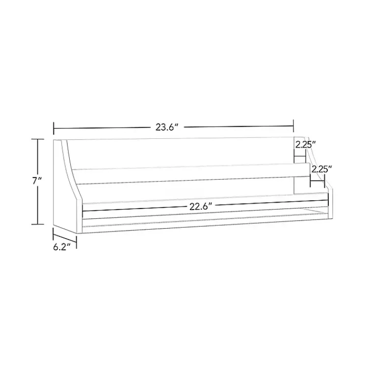 Shelves-Kirklands Home White Wood Rack Wall Bookshelves, Set of 2