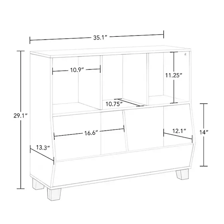 Bookshelves-Kirklands Home Multi Cubby Organizer Bookshelf White