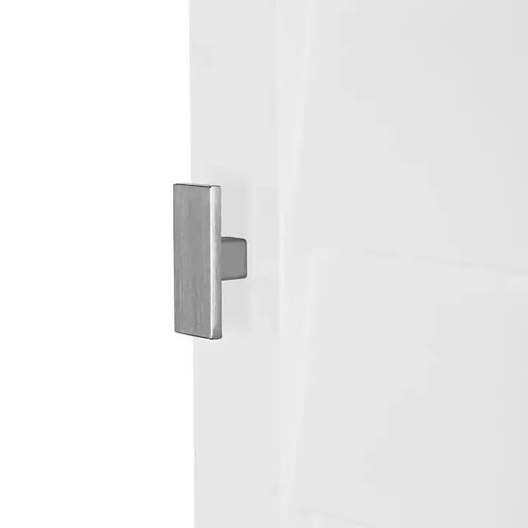 Bathroom Furniture-Kirklands Home Shutter Single Door Storage Cabinet White